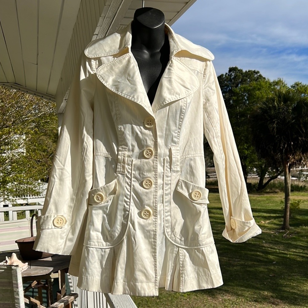XOXO Cream Trench Coat